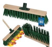 KOTARBAU® Escoba - Cepillo Barrendero - Madera de Haya - 40 cm - Cepillo Industrial - Exterior de Escoba - Escobas para Barrer - para Jardín Terraza - Verde - Sin Mango
