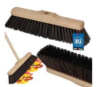 KOTARBAU® Escoba - sin Mango - Madera - 30 cm - Marrón - Cepillo Barrendero - Escoba Dura - Escobón - Cepillo Industrial - para Barrer Jardín - de Empuje Exterior - en el Interior