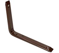 KOTARBAU® Escuadra para estanterías y baldas, 140 x 200 mm, Soporte de acero, Marrón, Soporte de esquina, Soporte metálico de pared, Base para estantes