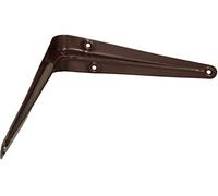 KOTARBAU® Escuadra para estanterías y baldas, 200 x 150 mm, Soporte de acero, Marrón, Soporte de esquina, Soporte metálico de pared, Base para estantes