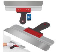 KOTARBAU® Espátula de acero inoxidable 350 mm, Espátula para aplicar y retirar yeso, masilla, Espátula ancha, Espátula para fachadas con soporte de aluminio y mango suave, Espátula de superficie