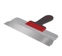 KOTARBAU Espátula de Acero Inoxidable 350 mm para Aplicar y Retirar Yeso y Masilla, Espátula Ancha para Fachadas con Soporte de Aluminio y Mango Suave
