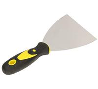 KOTARBAU® Espátula para pintor, Espátula de acero inoxidable 100 mm, Espátula con mango de goma, Espatúla masilla, yeso, Espátula rascador, Espátula universal, Espátulas de pintor