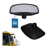 KOTARBAU Espejo universal panorámico para tractor, espejo exterior, 265 x 185 mm, para camión, tractor, espejo retrovisor para maquinaria agrícola con pomo ajustable, espejo telescópico para