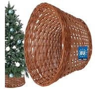 KOTARBAU® Falda para Árbol de Navidad Ø 45 cm Base Natural de Mimbre Cesta de Ratán Funda Cubre Pie
