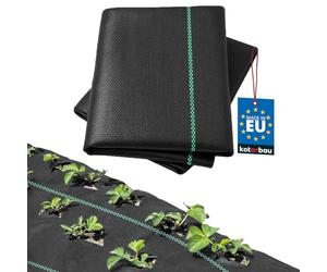 KOTARBAU® Fieltro para malas hierbas para jardín, 3,2 x 10 m, 70 g/m², polipropileno, color negro, permeable al agua, extremadamente resistente a la rotura, para jardín, vellón de jardín contra malas