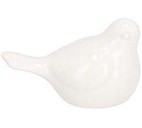 KOTARBAU® Figura Decorativa de cerámica en Forma de pájaro, 8 x 13 cm, Color Blanco, Estatuilla de pájaro, Figurita de pájaro, Decoración de hogar, Adorno Paloma Decorativa de Ceramica Blanca