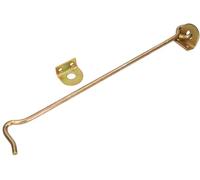 KOTARBAU® Gancho de cabina, 400 x 8 mm, Pestillo de puerta, Acero galvanizado, Pestillo de gancho y ojal para sujetar puertas, ventanas, Pestillo para atornillar, Pestillo de seguridad