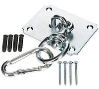 KOTARBAU® Gancho de techo 130 mm x 100 mm, giratorio 360°, soporte de techo para hamaca, hamaca, saco de boxeo, soporta hasta 300 kg