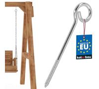 KOTARBAU® Gancho para columpio de acero galvanizado, gancho de techo de 230 mm, gancho de rosca, gancho para atornillar, columpio terapéutico, soporte para saco de boxeo, soporte de pared para