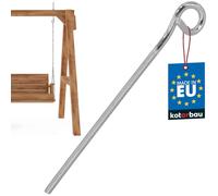 KOTARBAU® Gancho para columpio - Gancho de tornillo - M10 300 mm - Acero galvanizado - Gancho de techo - Gancho para atornillar - Gancho pesado - Gancho para columpio
