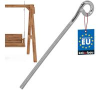 KOTARBAU® Gancho para columpio - Gancho de tornillo - M12 310 mm - Acero galvanizado - Gancho de techo - Gancho para atornillar - Gancho pesado - Gancho para columpio