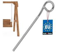 KOTARBAU® Gancho para columpio - Gancho de tornillo - M8 210 mm - Acero galvanizado - Gancho de techo - Gancho para atornillar - Gancho pesado - Gancho para columpio