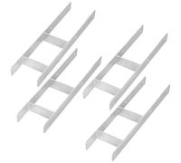 KOTARBAU® H - Soporte para postes (150 x 600 mm, anclaje en H, 4 unidades)