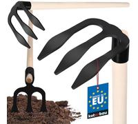 KOTARBAU® Horca de 3 Dientes para Cavar Patatas con Mango de Madera 90 cm Excavadora Económica