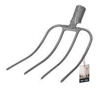 KOTARBAU® Horca de Acero con 4 Dientes, Horca de jardín para Compost, estiércol, Horca sin Mango, Horca para airear Suelos, Horca para ablandar la Tierra y airear el Compost, Horquilla Campo