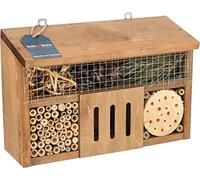 KOTARBAU® Hotel De Insectos - Madera - 240 x 240 mm - Marrón - Casa para Abejas Solitarias - Refugio De Insectos - Refugio de Mariquitas,- Hotel de Bichos de Madera