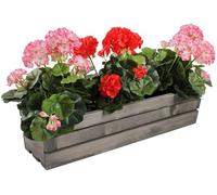 KOTARBAU® Jardinera de Madera, 600 x 180 x 150 mm, Color Gris, Jardinera Rectangular, Larga, Macetero para Plantas y Hierbas, Jardín, Terraza, Balcón, Rústica