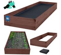 KOTARBAU® Jardinera de Madera para Flores 120 x 100 x 18 cm Impregnada Jardineras Marrón, marrón, 240 x 120 x 27 cm
