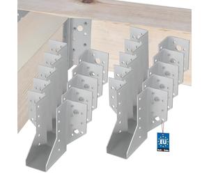 KOTARBAU® Juego de 10 soportes para vigas 40 x 110 mm, conectores de madera de acero galvanizado, soportes para vigas, conectores de vigas de carga pesada, conectores de vigas, conectores de vigas de