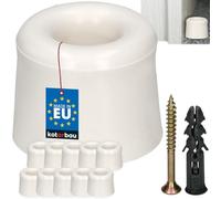 KOTARBAU Juego de 10 topes para puerta de suelo para atornillar - Blanco - 27 mm - Tope para puerta de suelo - Montaje en el suelo - Tope de puerta - de