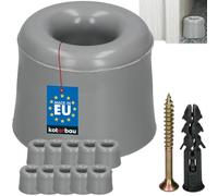 KOTARBAU Juego de 10 topes para puerta de suelo para atornillar - Gris - 27 mm - Tope para puerta de suelo - Montaje en el suelo - Tope de puerta - de