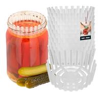 KOTARBAU Juego de 12 unidades de peso de fermentación para tarros de conservas, 82 mm, polipropileno, pesos de fermentación, tapas de fermentación, ayuda para encurtidos, colador para tarros de