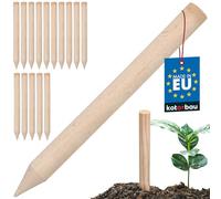 KOTARBAU® Juego de 15 barras de madera de 30 cm, estacas de madera, estacas de madera, estacas de madera de haya, estacas para plantas, estacas de madera, postes de tierra, estacas de madera dura