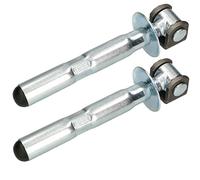 KOTARBAU Juego de 2 bisagras de puerta ajustables con anclaje + roseta, ideal para cargas pesadas químicas, m16, diámetro de 21 mm