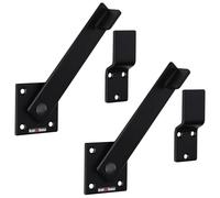 KOTARBAU® Juego de 2 cerrojos para puerta, 5 x 15,5 cm, acero con recubrimiento en polvo, cerrojo negro, cerrojo con cierre, cubierta para puerta de jardín, cerradura