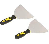 KOTARBAU® Juego de 2 espátulas de pintor de acero inoxidable de 150 mm para yeso, espátula universal, rasqueta para eliminar, cuchillo de palé con mango de goma