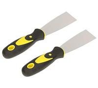 KOTARBAU® 2 x Espátulas para pintor, Espátulas de acero inoxidable 40 mm, Espátulas con mango de goma, Espátula universal, 2 uds