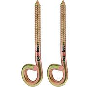 KOTARBAU® Juego de 2 ganchos para columpio M12, Rosca de madera, Tornillos para columpios, Vigas de techo, Gancho para colgar hamacas, Acero galvanizado, 2 UNIDADES