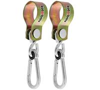 KOTARBAU® Juego de 2 Ganchos Redondos con Mosqueton 50 mm Gancho Oscilante Gancho para Columpio Jardin Sillas Colgantes Hamaca Jardin Gancho para Colgar Galvanizado Dorado