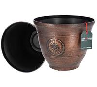 KOTARBAU® Juego de 2 macetas con Efecto metálico, de Cobre, 25 x 30 cm