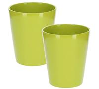 KOTARBAU® - Juego de 2 macetas de cerámica para orquídeas (150 mm, diámetro: 120 mm, Color Verde