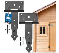KOTARBAU® - Juego de 2 suspensiones en cruz de 150 mm, para puerta de jardín, revestimiento en polvo (150 mm)