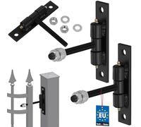 KOTARBAU® - Juego de 2 tiras de puerta M12 x 100 mm ajustables - Pezones lubricantes largos - Rodamiento de bolas para un movimiento fácil