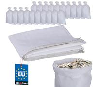 KOTARBAU® Juego de 20 sacos de tejido de polipropileno (65 x 105 cm, soporta hasta 50 kg), color blanco