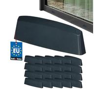 KOTARBAU® Juego de 20 tapas para ranuras de ventana - 45 mm - Plástico ASA - Antracita - Drenaje de ventana - Desagüe - Ventana de PVC - Protección - Cubierta