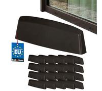 KOTARBAU® Juego de 20 tapas para ranuras de ventana - Tapones para el orificio de drenaje de ventanas - 36 mm - Plástico ASA - Marrón - Drenaje de ventanas - Desagüe - Protección para ventanas de PVC