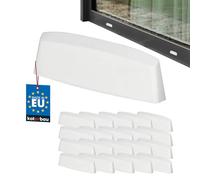 KOTARBAU Juego de 20 tapones para orificios de drenaje de ventanas, 45 mm, plástico ASA, color blanco, drenaje de ventanas, PVC, protección