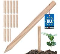 KOTARBAU® Juego de 25 barras de madera de 40 cm, estacas de madera, estacas de madera, estacas de madera de haya, estacas para plantas, estacas de madera, postes de tierra, estacas de madera dura