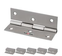 KOTARBAU® Juego de 25 bisagras para muebles, 70 mm, bisagra para muebles, bisagra de níquel enrollada, bisagra plegable para piano, para cajas de herramientas