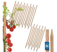 KOTARBAU® Juego de 25 varillas para tomates, varillas de 40 cm, poste de madera puntiagudo, soporte para plantas, poste de cerca, ayuda para plantas de madera, varillas de madera para estabilizar las