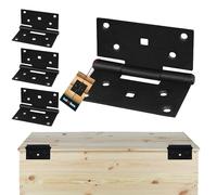 KOTARBAU® Juego de 4 bisagras plegables 90 x 95 mm de acero con recubrimiento de polvo para puertas de armario, bisagra de piano, bisagra para puerta de armario, bisagra de muebles, bisagra de