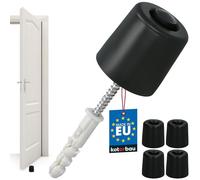 KOTARBAU Juego de 4 topes para puerta de suelo para atornillar - 43 mm - Negro - Tope para puerta de suelo - de goma