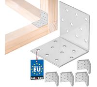 KOTARBAU® Juego de 50 conectores angulares - Ángulo de carga pesada - 60 x 60 x 60 mm - Acero galvanizado - Ángulo de acero - Estable - Duradero - Conector de viga - Plata