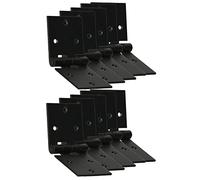 KOTARBAU® 10 x Bisagras de acero inoxidable, Bisagras para puertas y muebles, 100 x 50 mm, Bisagra de libro, Bisagras de puerta, Nudo enrollado, Conector, Bisagra de doble hoja, Bisagra negra, 10 uds