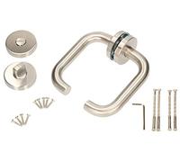 KOTARBAU® Juego de manillas con roseta redonda, Manivelas con condena de puerta, Manilla de acero inoxidable, Manillas para puerta, Manetas forma en U, Tiradores para puertas interiores y de entrada